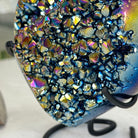 Rainbow Aura Amethyst Heart on a Metal Stand, 1 lbs & 4" Tall #5463RA-021 - Brazil GemsBrazil GemsRainbow Aura Amethyst Heart on a Metal Stand, 1 lbs & 4" Tall #5463RA-021Hearts5463RA-021