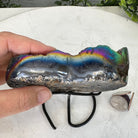 Rainbow Aura Amethyst Heart on a Metal Stand, 1.2 lbs & 4.25" Tall, Model #5463AU-010 by Brazil Gems - Brazil GemsBrazil GemsRainbow Aura Amethyst Heart on a Metal Stand, 1.2 lbs & 4.25" Tall, Model #5463AU-010 by Brazil GemsHearts5463AU-010