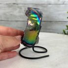Rainbow Aura Amethyst Heart on a Metal Stand, 1.2 lbs & 4.25" Tall, Model #5463AU-010 by Brazil Gems - Brazil GemsBrazil GemsRainbow Aura Amethyst Heart on a Metal Stand, 1.2 lbs & 4.25" Tall, Model #5463AU-010 by Brazil GemsHearts5463AU-010