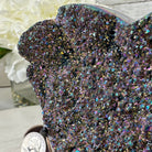Rainbow Aura Amethyst Heart on a Metal Stand, 1.2 lbs & 4.25" Tall, Model #5463AU-010 by Brazil Gems - Brazil GemsBrazil GemsRainbow Aura Amethyst Heart on a Metal Stand, 1.2 lbs & 4.25" Tall, Model #5463AU-010 by Brazil GemsHearts5463AU-010