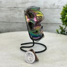 Rainbow Aura Amethyst Heart on a Metal Stand, 1.2 lbs & 4.25" Tall, Model #5463AU-010 by Brazil Gems - Brazil GemsBrazil GemsRainbow Aura Amethyst Heart on a Metal Stand, 1.2 lbs & 4.25" Tall, Model #5463AU-010 by Brazil GemsHearts5463AU-010
