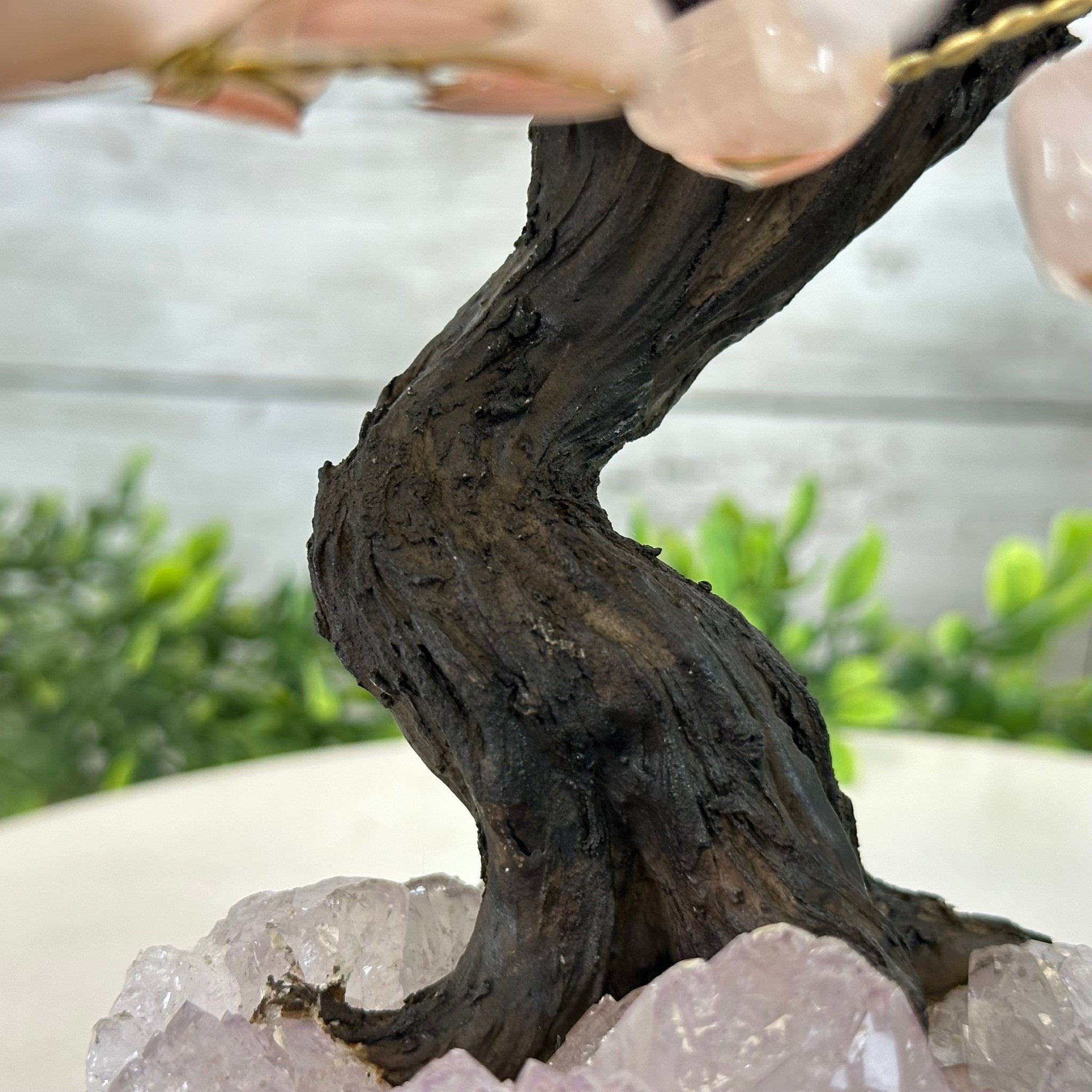 Rose Quartz 9" Tall Handmade Gemstone Tree on a Crystal base, 120 Gems #5403ROSQ - Brazil GemsBrazil GemsRose Quartz 9" Tall Handmade Gemstone Tree on a Crystal base, 120 Gems #5403ROSQGemstone Trees5403ROSQ