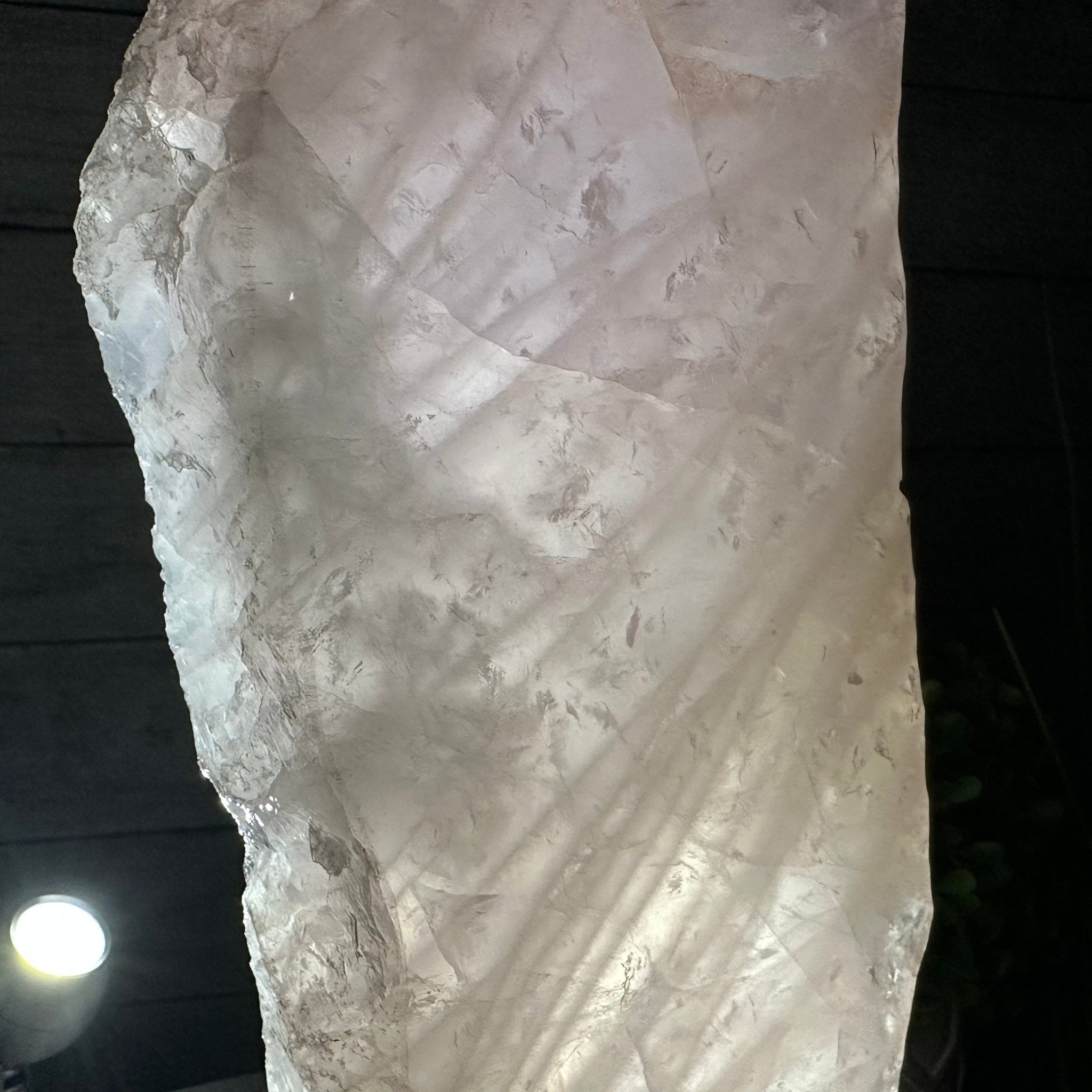 Rose Quartz Polished Slice with Rough Edges on a Wood Base Model 12.25" Tall Model #6100RQ-044 by Brazil Gems - Brazil GemsBrazil GemsRose Quartz Polished Slice with Rough Edges on a Wood Base Model 12.25" Tall Model #6100RQ-044 by Brazil GemsSlices on Wood Bases6100RQ-044