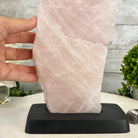 Rose Quartz Polished Slice with Rough Edges on a Wood Base Model 12.25" Tall Model #6100RQ-044 by Brazil Gems - Brazil GemsBrazil GemsRose Quartz Polished Slice with Rough Edges on a Wood Base Model 12.25" Tall Model #6100RQ-044 by Brazil GemsSlices on Wood Bases6100RQ-044