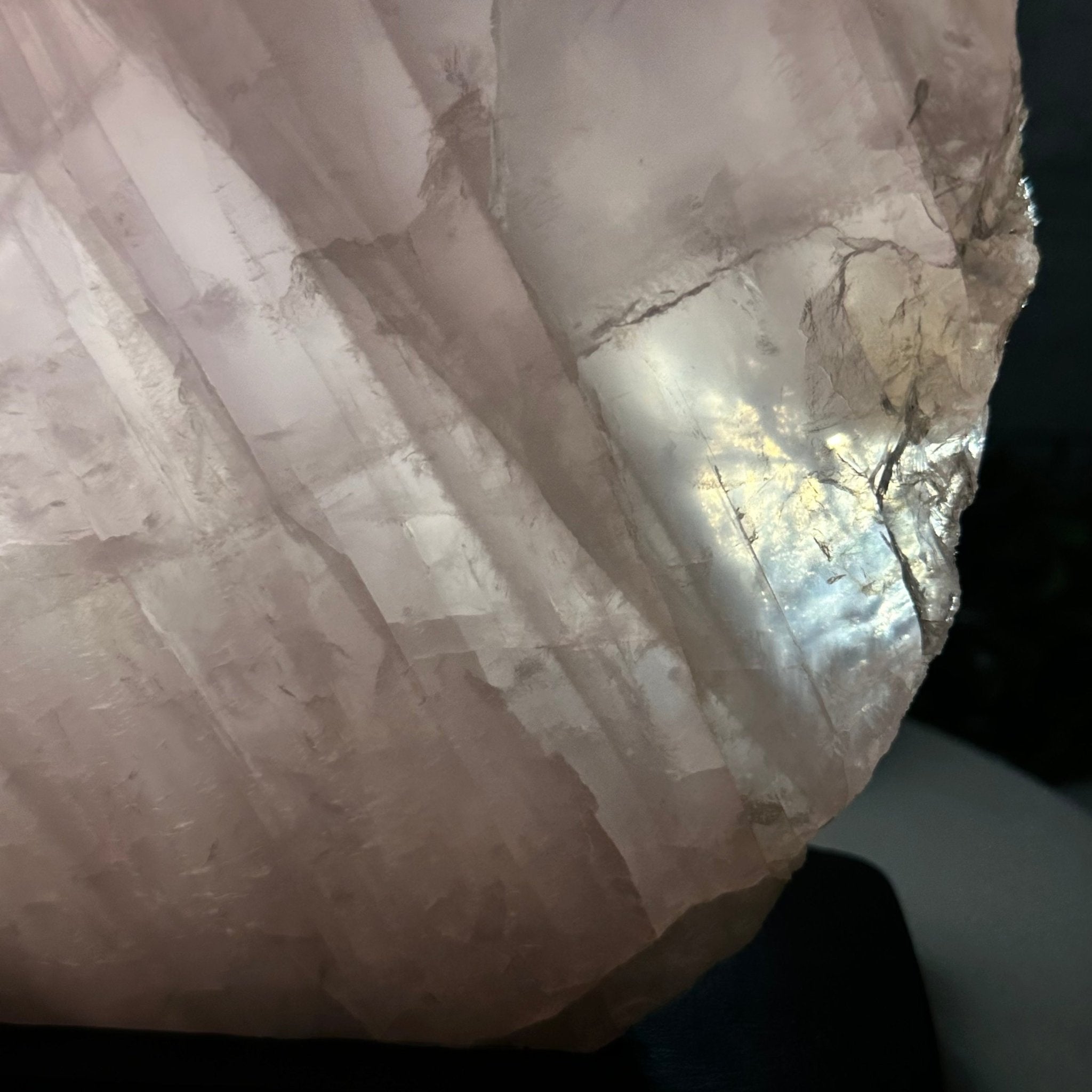 Rose Quartz Polished Slice with Rough Edges on a Wood Base Model 8" Tall Model #6100RQ-049 by Brazil Gems - Brazil GemsBrazil GemsRose Quartz Polished Slice with Rough Edges on a Wood Base Model 8" Tall Model #6100RQ-049 by Brazil GemsSlices on Wood Bases6100RQ-049