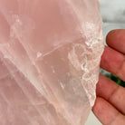 Rose Quartz Polished Slice with Rough Edges on a Wood Base Model 8" Tall Model #6100RQ-049 by Brazil Gems - Brazil GemsBrazil GemsRose Quartz Polished Slice with Rough Edges on a Wood Base Model 8" Tall Model #6100RQ-049 by Brazil GemsSlices on Wood Bases6100RQ-049