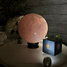 Rose Quartz Sphere on a Wood Base, 12.2 lbs & 7.4" Tall #5632 - 0019 - Brazil GemsBrazil GemsRose Quartz Sphere on a Wood Base, 12.2 lbs & 7.4" Tall #5632 - 0019Spheres5632 - 0019