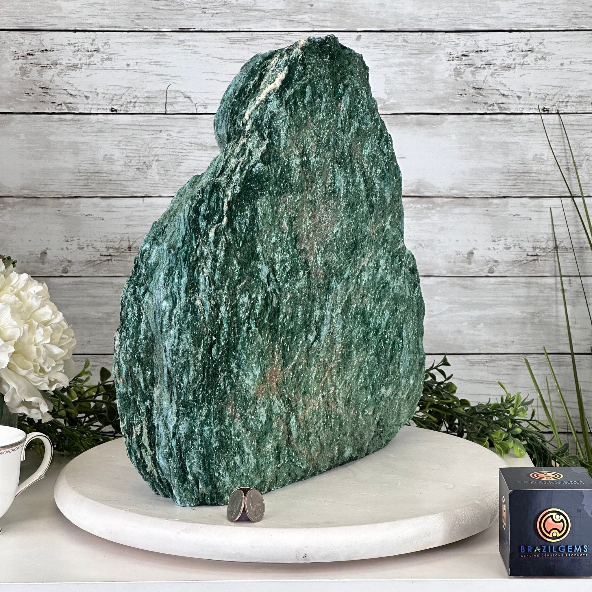 Rough Fuchsite Freeform Gemstone, 48.5 lbs & 14” tall #3302FS-002 - Brazil GemsBrazil GemsRough Fuchsite Freeform Gemstone, 48.5 lbs & 14” tall #3302FS-002Freeform & Unique Shapes3302FS-002