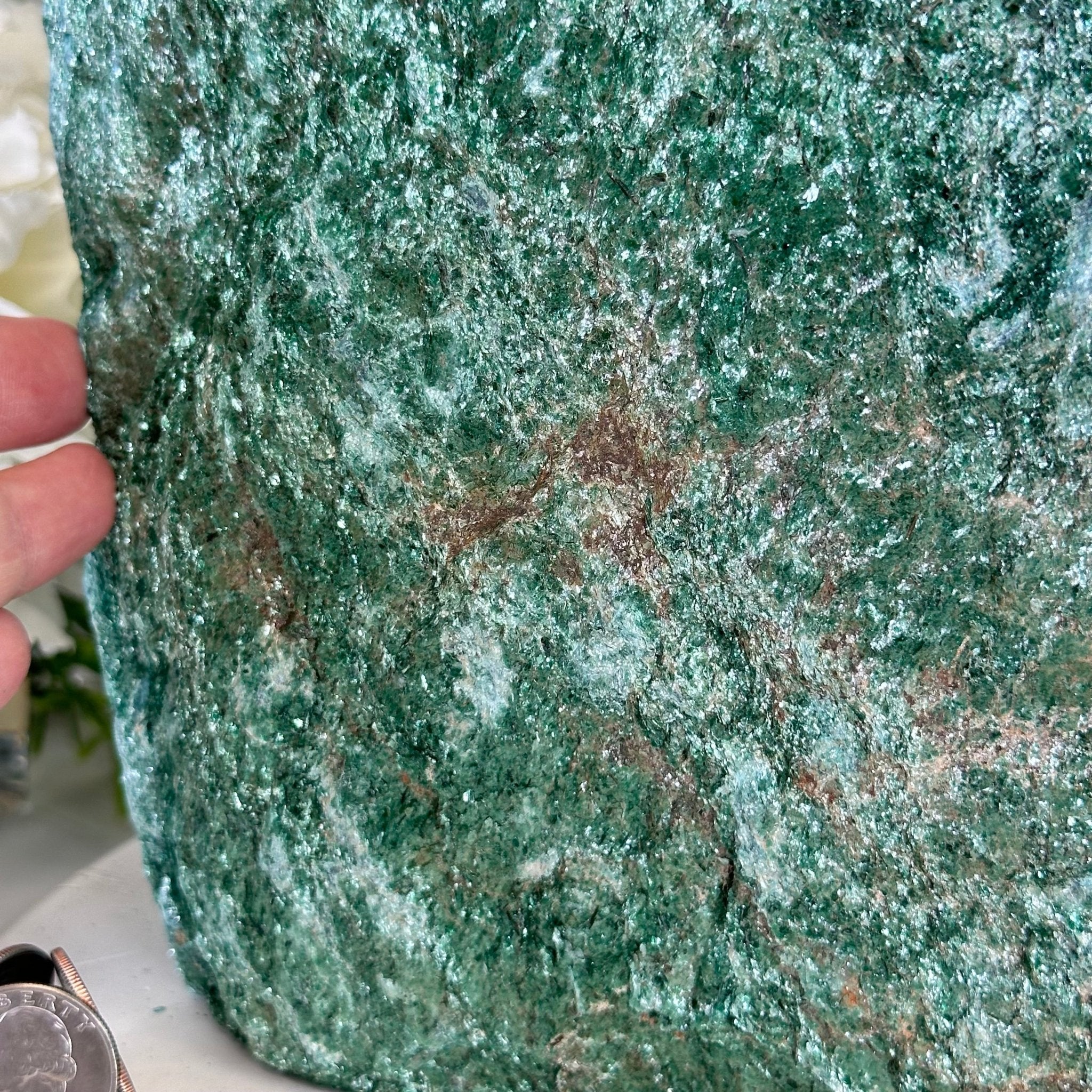 Rough Fuchsite Freeform Gemstone, 48.5 lbs & 14” tall #3302FS-002 - Brazil GemsBrazil GemsRough Fuchsite Freeform Gemstone, 48.5 lbs & 14” tall #3302FS-002Freeform & Unique Shapes3302FS-002