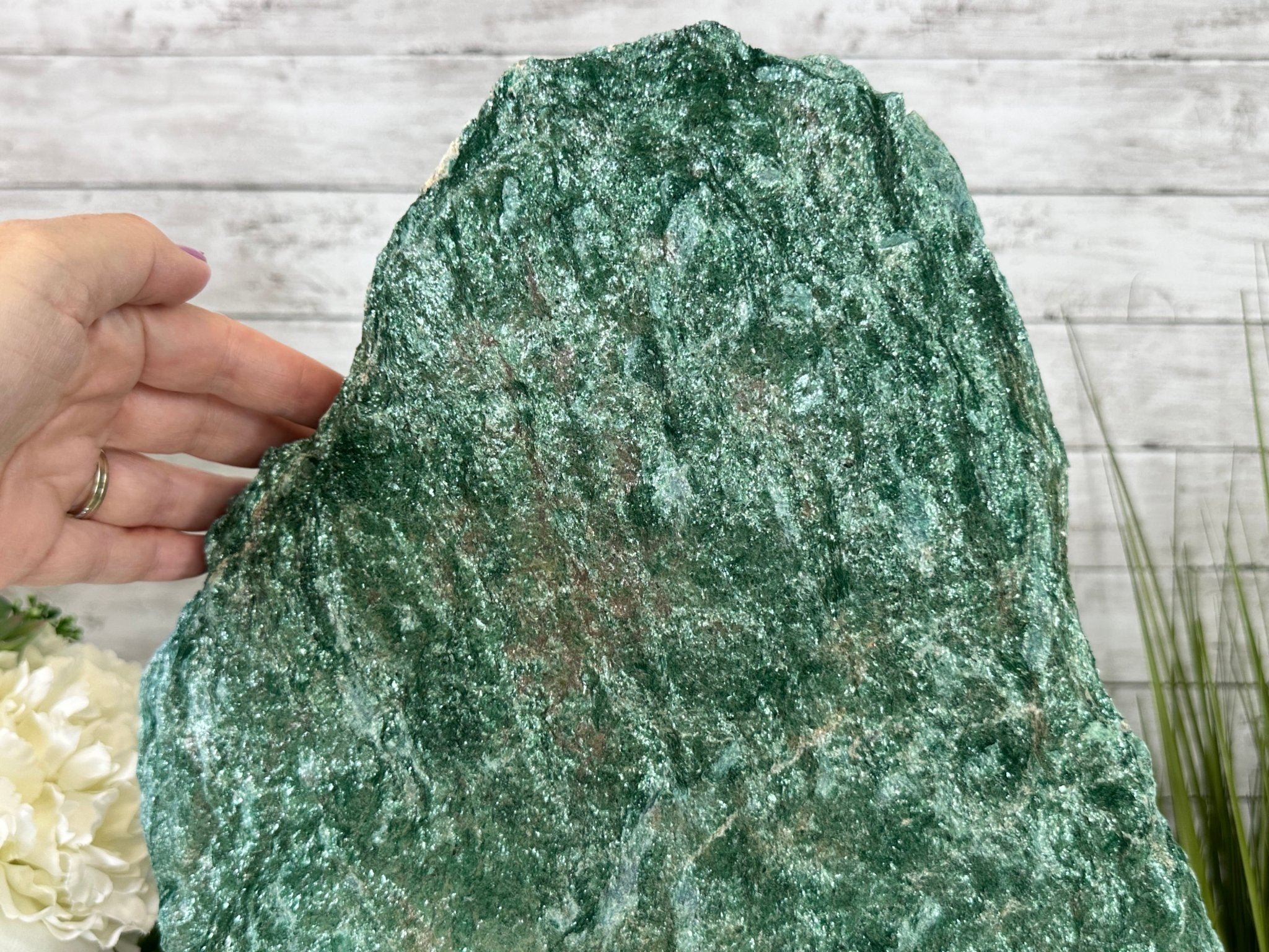 Rough Fuchsite Freeform Gemstone, 48.5 lbs & 14” tall #3302FS-002 - Brazil GemsBrazil GemsRough Fuchsite Freeform Gemstone, 48.5 lbs & 14” tall #3302FS-002Freeform & Unique Shapes3302FS-002