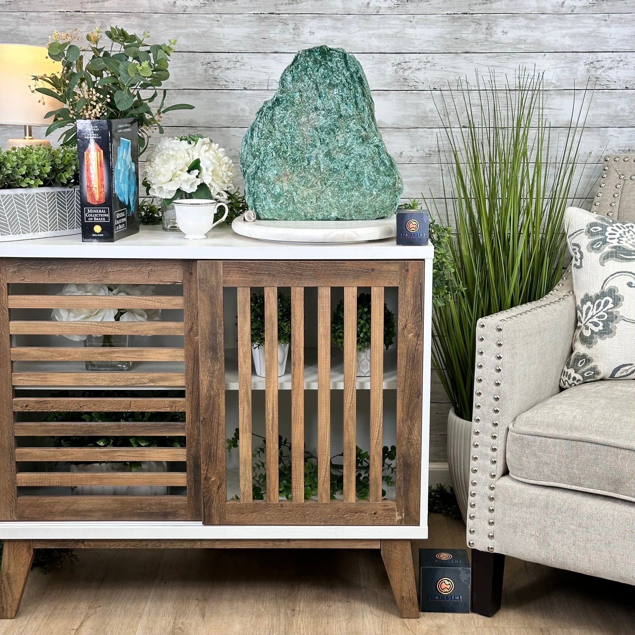 Rough Fuchsite Freeform Gemstone, 48.5 lbs & 14” tall #3302FS-002 - Brazil GemsBrazil GemsRough Fuchsite Freeform Gemstone, 48.5 lbs & 14” tall #3302FS-002Freeform & Unique Shapes3302FS-002