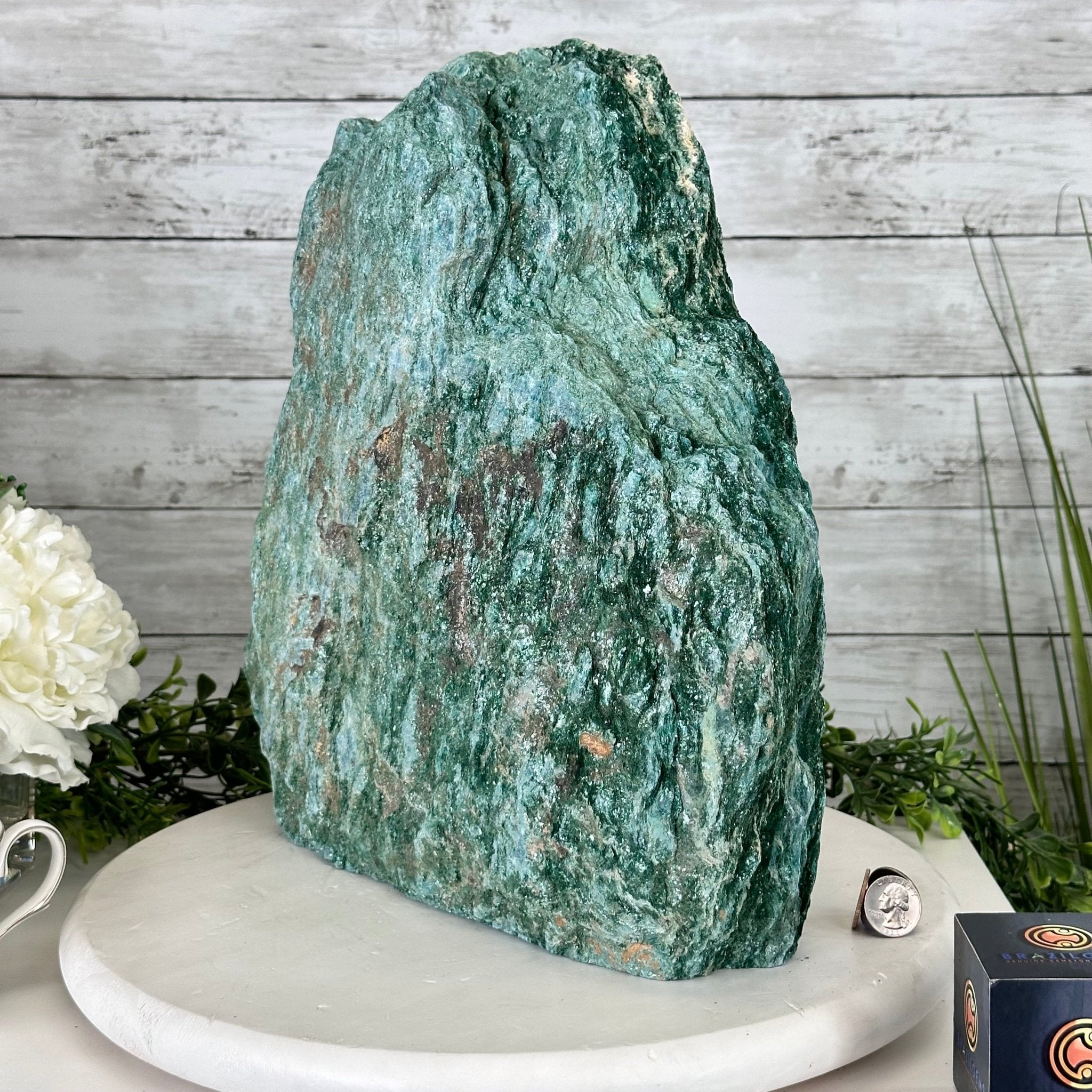 Rough Fuchsite Freeform Gemstone, 48.5 lbs & 14” tall #3302FS-002 - Brazil GemsBrazil GemsRough Fuchsite Freeform Gemstone, 48.5 lbs & 14” tall #3302FS-002Freeform & Unique Shapes3302FS-002