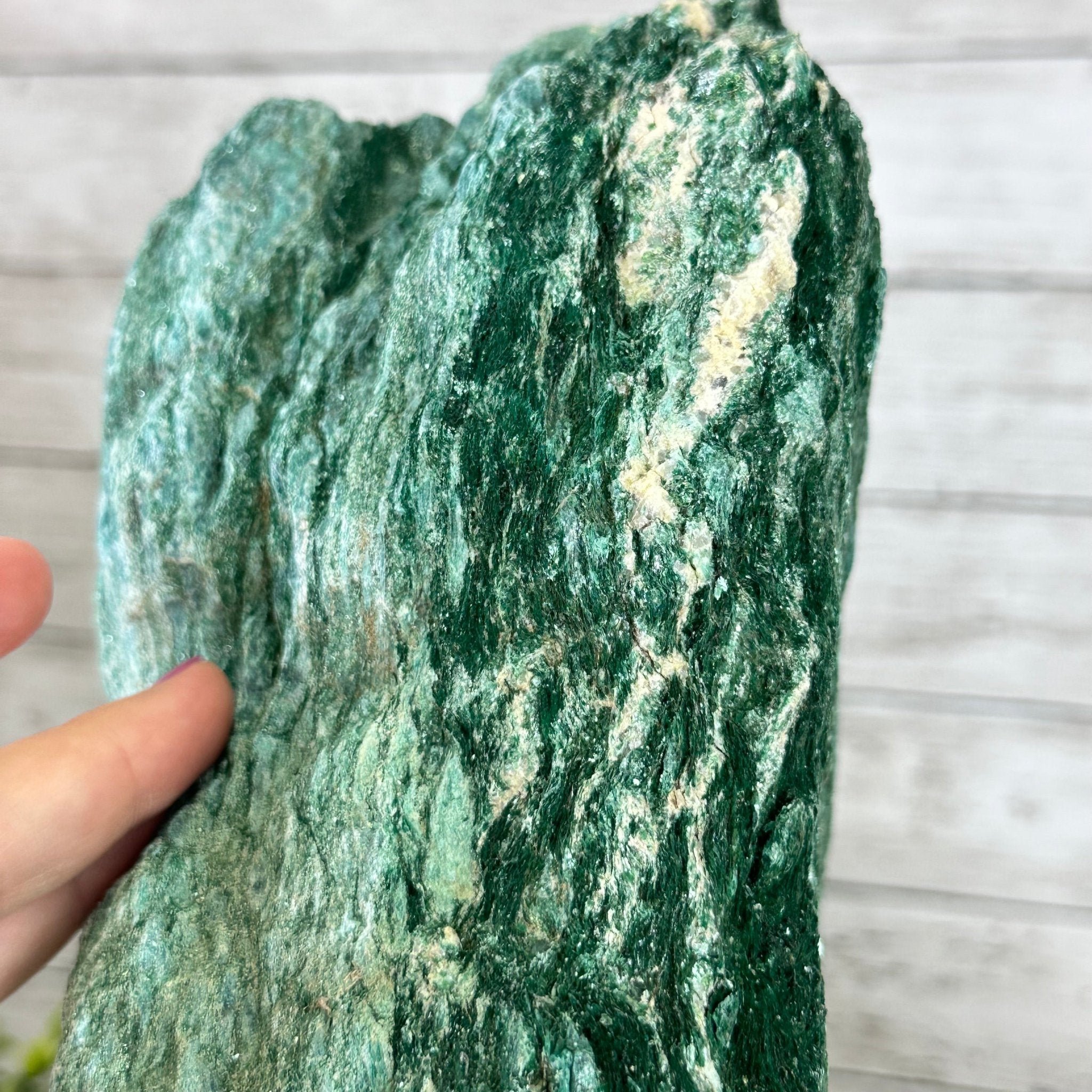 Rough Fuchsite Freeform Gemstone, 48.5 lbs & 14” tall #3302FS-002 - Brazil GemsBrazil GemsRough Fuchsite Freeform Gemstone, 48.5 lbs & 14” tall #3302FS-002Freeform & Unique Shapes3302FS-002