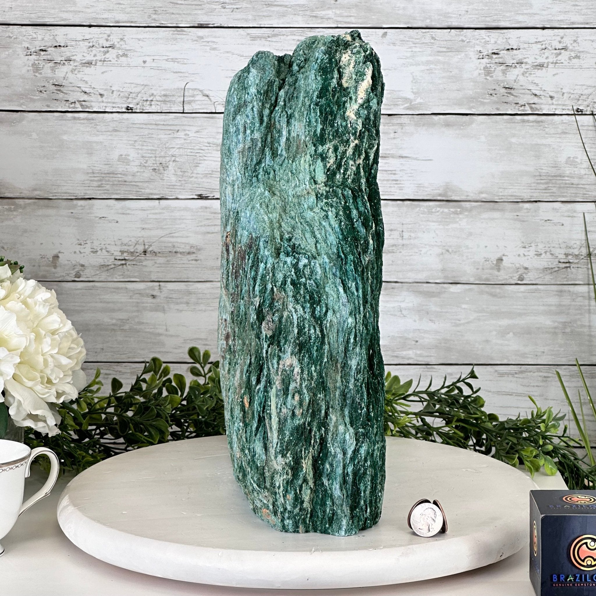 Rough Fuchsite Freeform Gemstone, 48.5 lbs & 14” tall #3302FS-002 - Brazil GemsBrazil GemsRough Fuchsite Freeform Gemstone, 48.5 lbs & 14” tall #3302FS-002Freeform & Unique Shapes3302FS-002