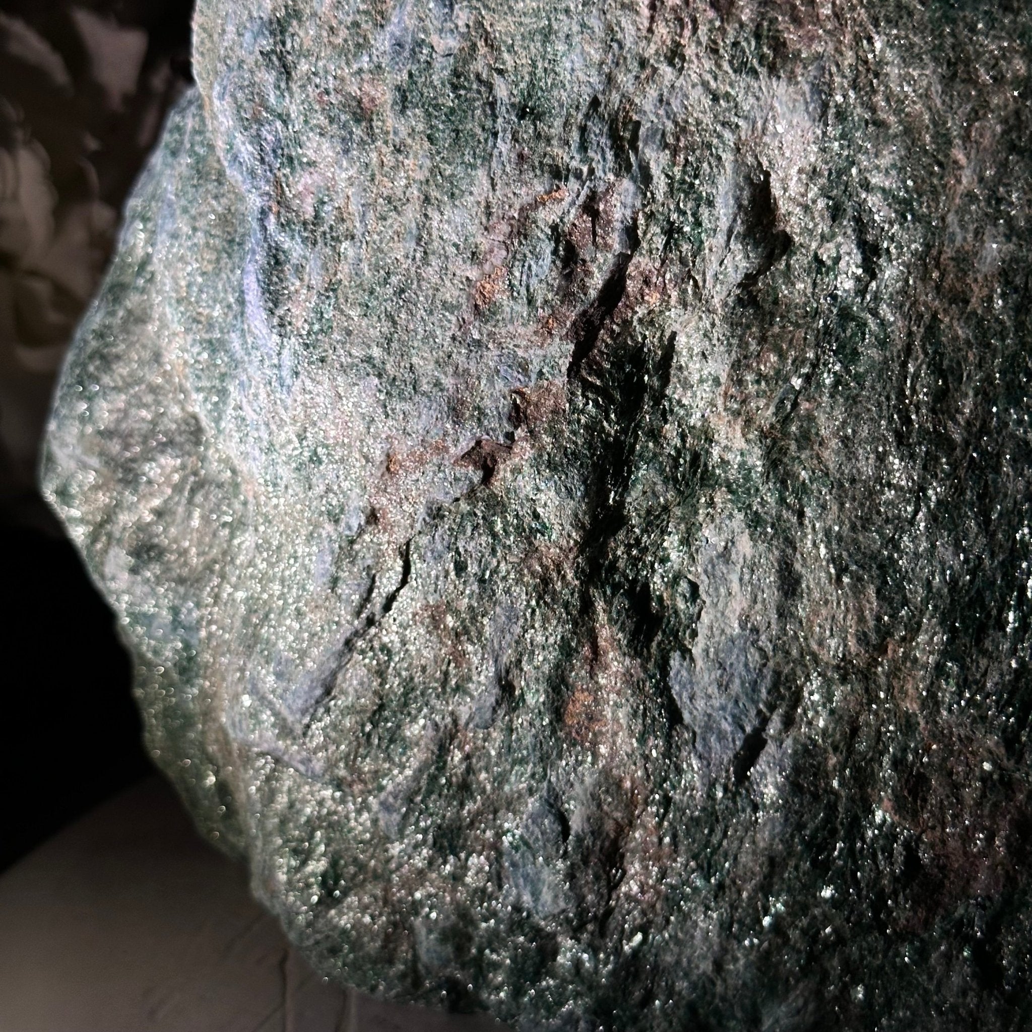 Rough Fuchsite Freeform Gemstone, 48.5 lbs & 14” tall #3302FS-002 - Brazil GemsBrazil GemsRough Fuchsite Freeform Gemstone, 48.5 lbs & 14” tall #3302FS-002Freeform & Unique Shapes3302FS-002