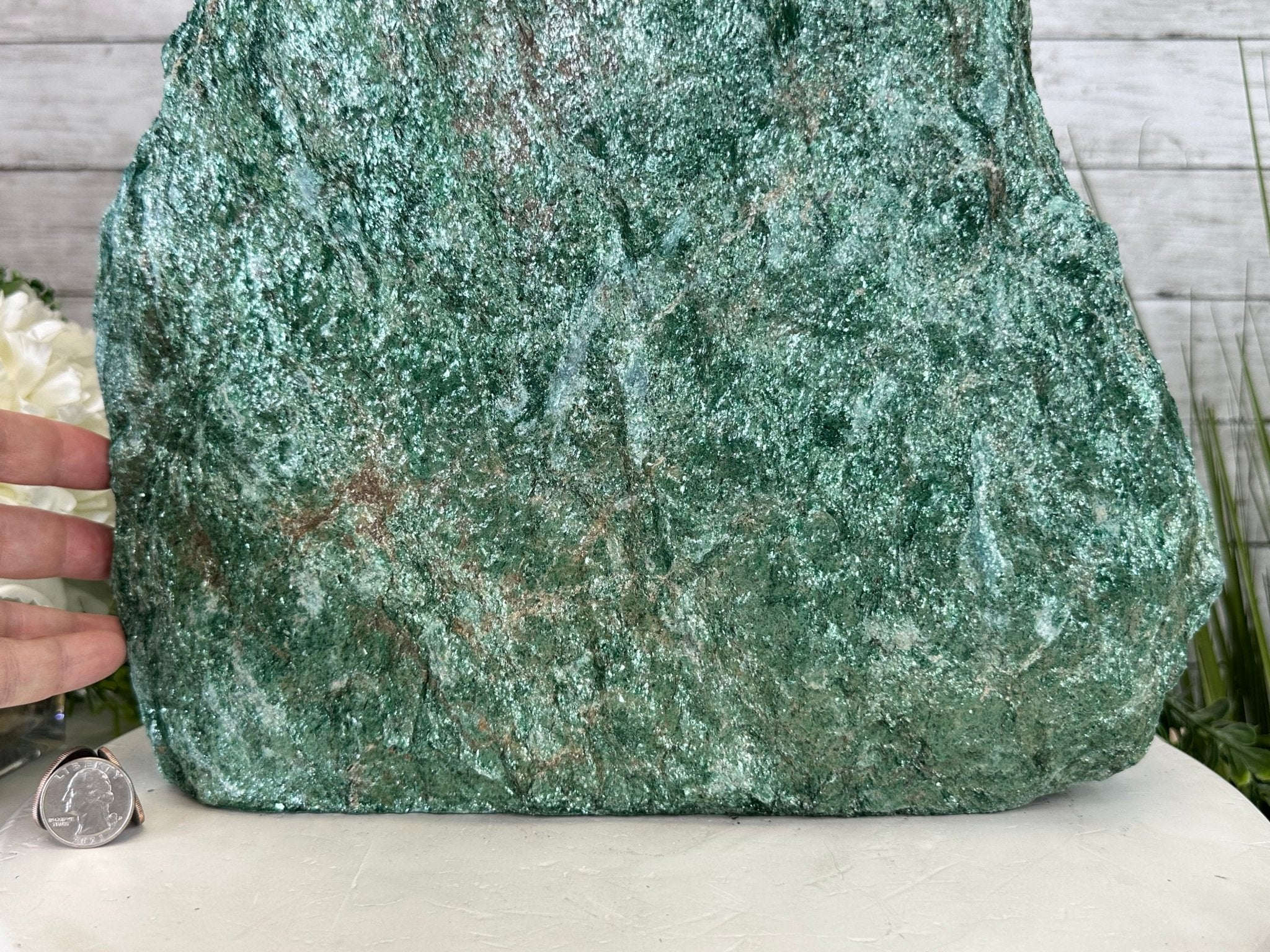 Rough Fuchsite Freeform Gemstone, 48.5 lbs & 14” tall #3302FS-002 - Brazil GemsBrazil GemsRough Fuchsite Freeform Gemstone, 48.5 lbs & 14” tall #3302FS-002Freeform & Unique Shapes3302FS-002