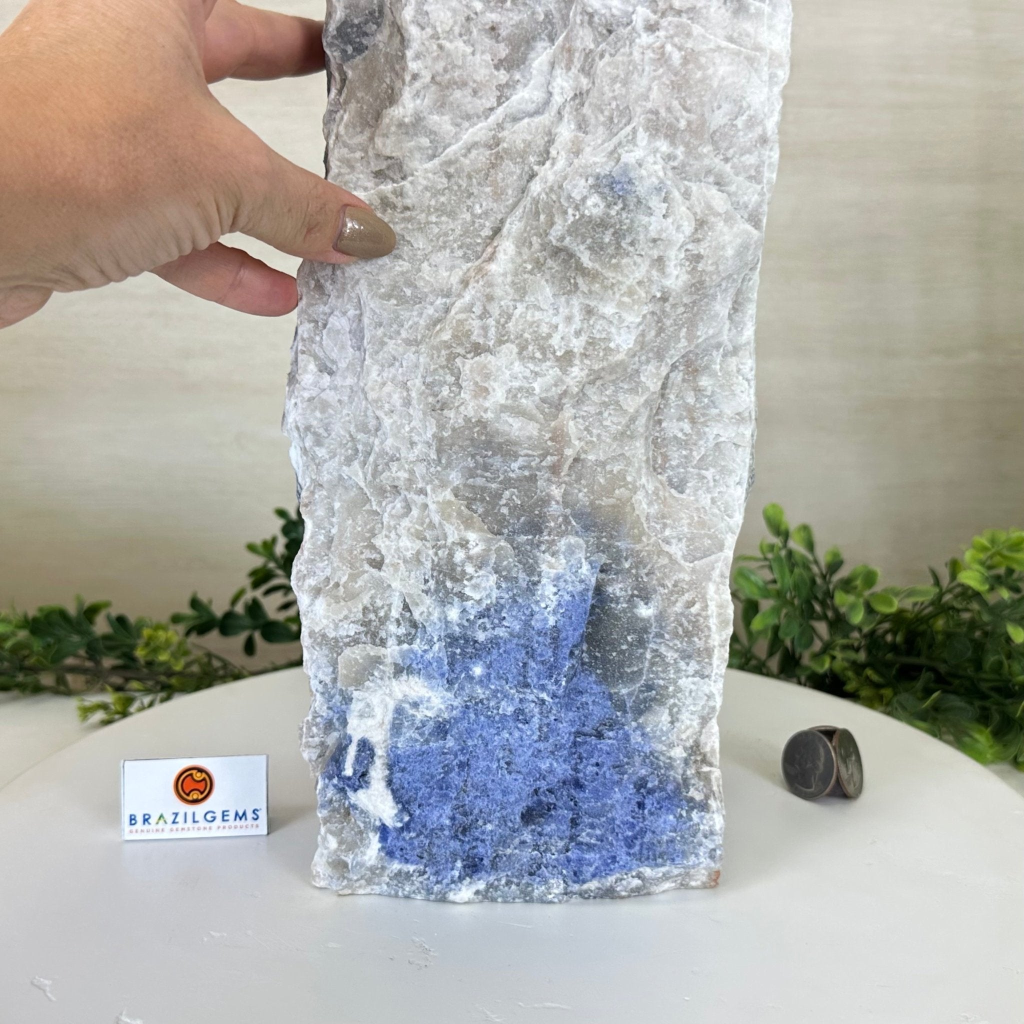 Rough Sodalite Freeform Gemstone, 25.6 lbs & 17.4” Tall 3302SO - 003 - Brazil GemsBrazil GemsRough Sodalite Freeform Gemstone, 25.6 lbs & 17.4” Tall 3302SO - 003Freeform & Unique Shapes3302SO - 003