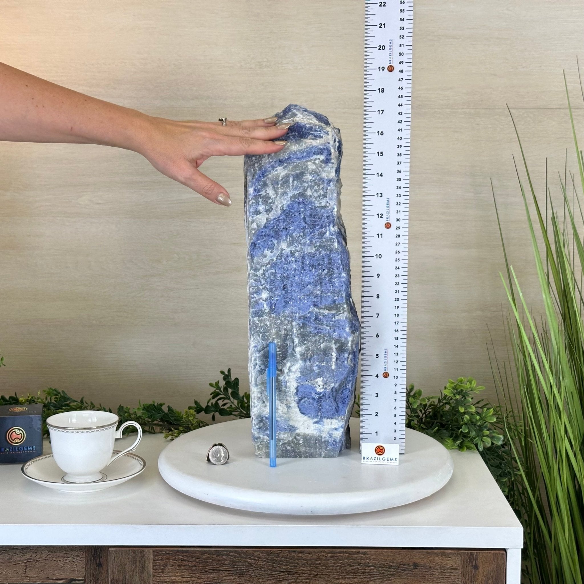 Rough Sodalite Freeform Gemstone, 25.6 lbs & 17.4” Tall 3302SO - 003 - Brazil GemsBrazil GemsRough Sodalite Freeform Gemstone, 25.6 lbs & 17.4” Tall 3302SO - 003Freeform & Unique Shapes3302SO - 003