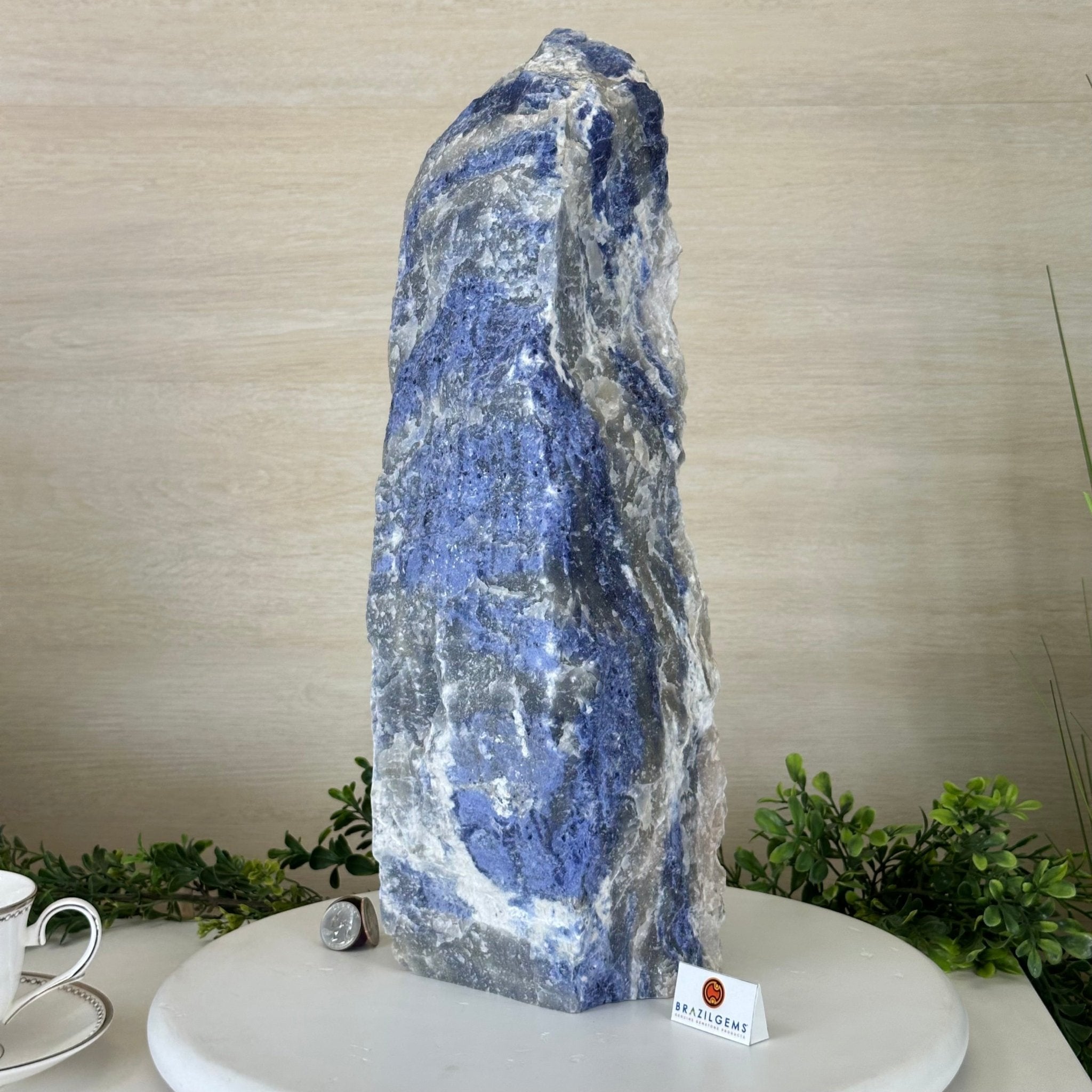 Rough Sodalite Freeform Gemstone, 25.6 lbs & 17.4” Tall 3302SO - 003 - Brazil GemsBrazil GemsRough Sodalite Freeform Gemstone, 25.6 lbs & 17.4” Tall 3302SO - 003Freeform & Unique Shapes3302SO - 003