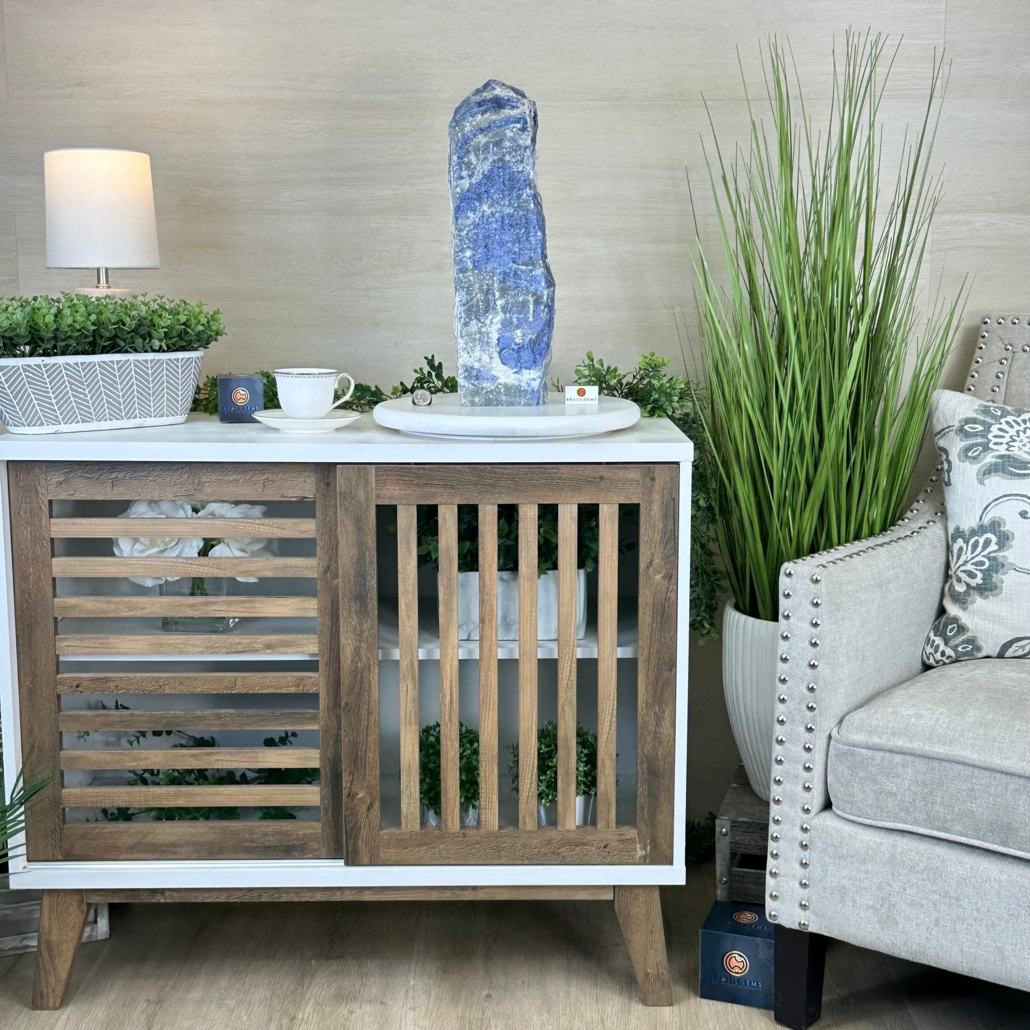 Rough Sodalite Freeform Gemstone, 25.6 lbs & 17.4” Tall 3302SO - 003 - Brazil GemsBrazil GemsRough Sodalite Freeform Gemstone, 25.6 lbs & 17.4” Tall 3302SO - 003Freeform & Unique Shapes3302SO - 003