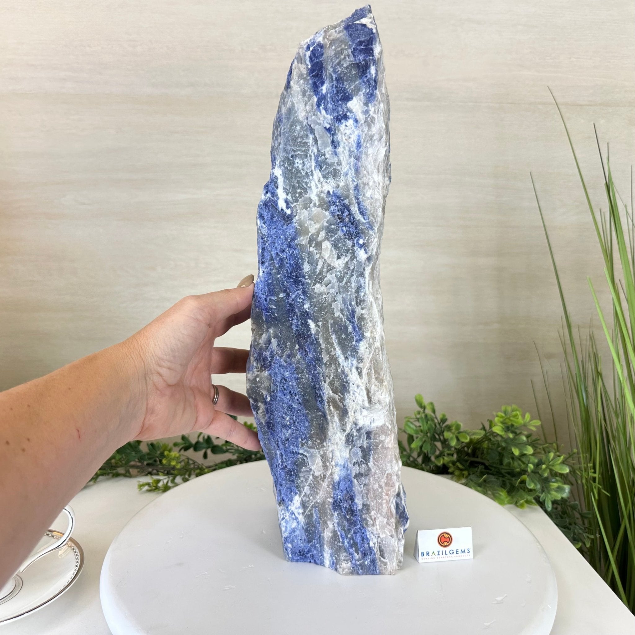 Rough Sodalite Freeform Gemstone, 25.6 lbs & 17.4” Tall 3302SO - 003 - Brazil GemsBrazil GemsRough Sodalite Freeform Gemstone, 25.6 lbs & 17.4” Tall 3302SO - 003Freeform & Unique Shapes3302SO - 003