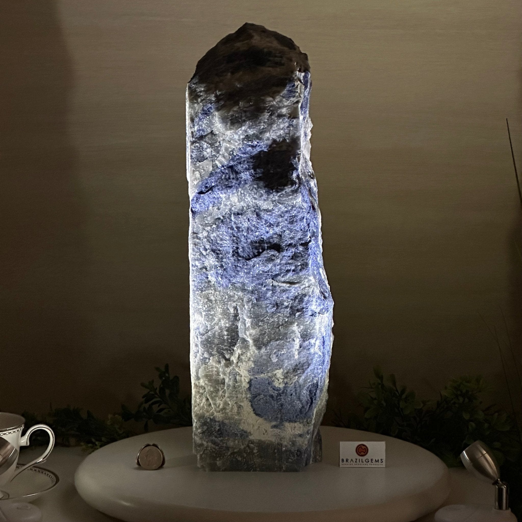 Rough Sodalite Freeform Gemstone, 25.6 lbs & 17.4” Tall 3302SO - 003 - Brazil GemsBrazil GemsRough Sodalite Freeform Gemstone, 25.6 lbs & 17.4” Tall 3302SO - 003Freeform & Unique Shapes3302SO - 003