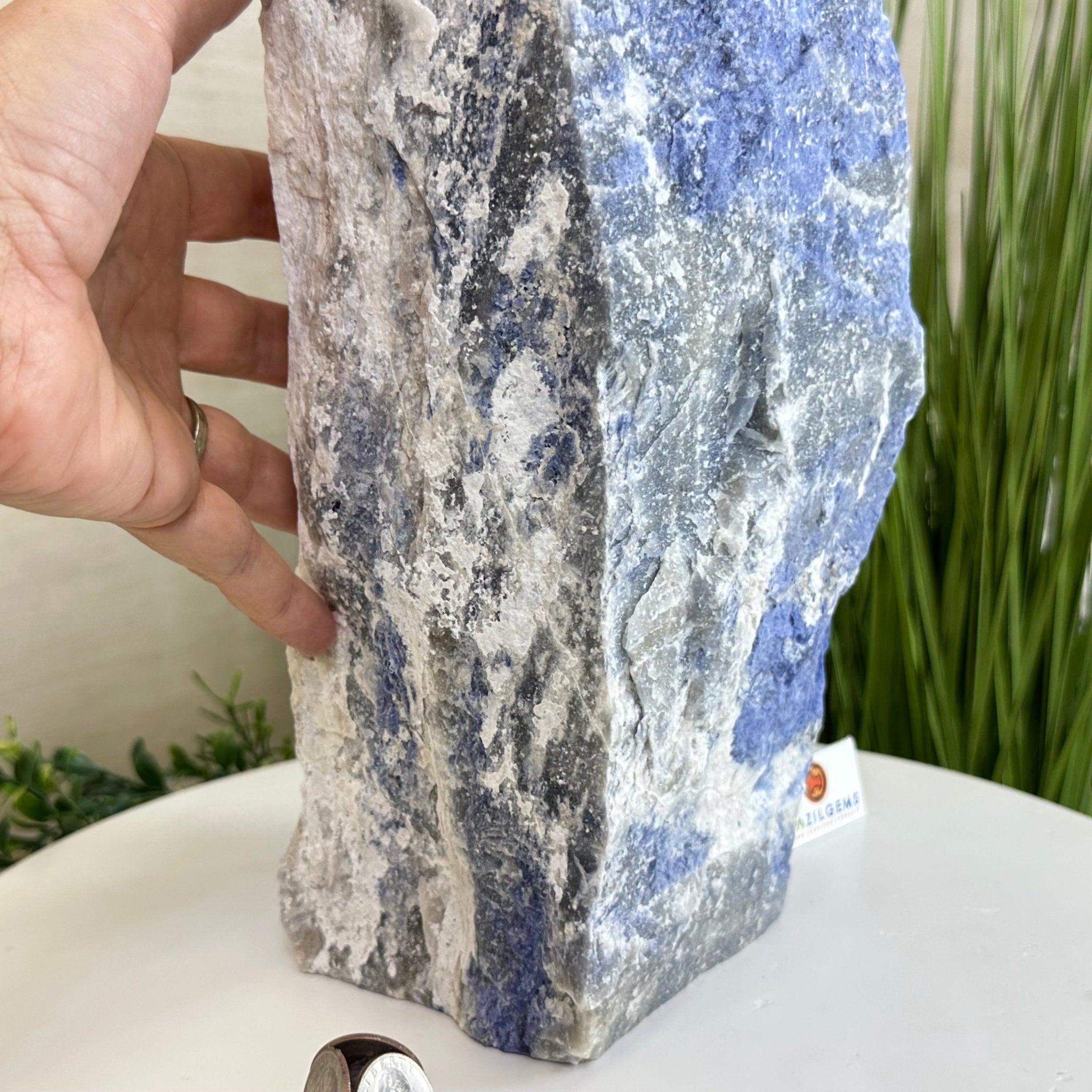 Rough Sodalite Freeform Gemstone, 25.6 lbs & 17.4” Tall 3302SO - 003 - Brazil GemsBrazil GemsRough Sodalite Freeform Gemstone, 25.6 lbs & 17.4” Tall 3302SO - 003Freeform & Unique Shapes3302SO - 003