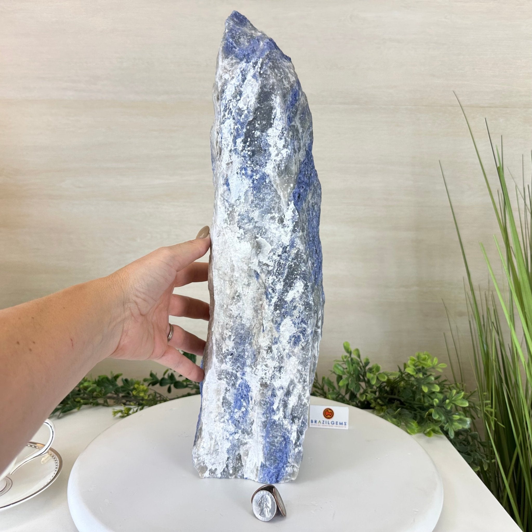 Rough Sodalite Freeform Gemstone, 25.6 lbs & 17.4” Tall 3302SO - 003 - Brazil GemsBrazil GemsRough Sodalite Freeform Gemstone, 25.6 lbs & 17.4” Tall 3302SO - 003Freeform & Unique Shapes3302SO - 003