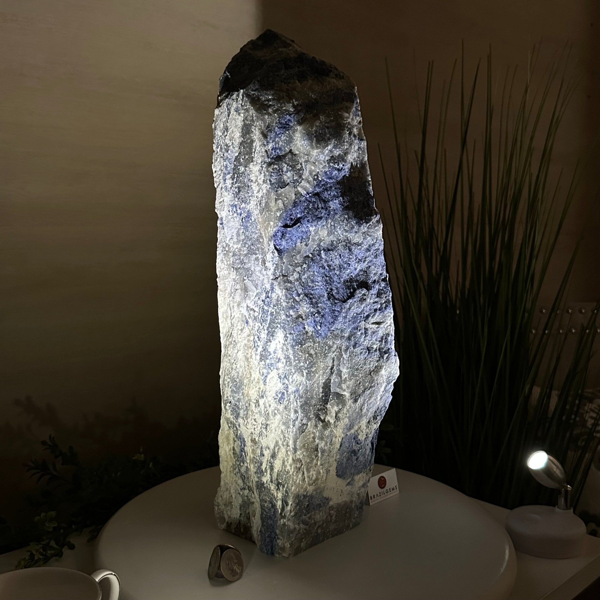 Rough Sodalite Freeform Gemstone, 25.6 lbs & 17.4” Tall 3302SO - 003 - Brazil GemsBrazil GemsRough Sodalite Freeform Gemstone, 25.6 lbs & 17.4” Tall 3302SO - 003Freeform & Unique Shapes3302SO - 003