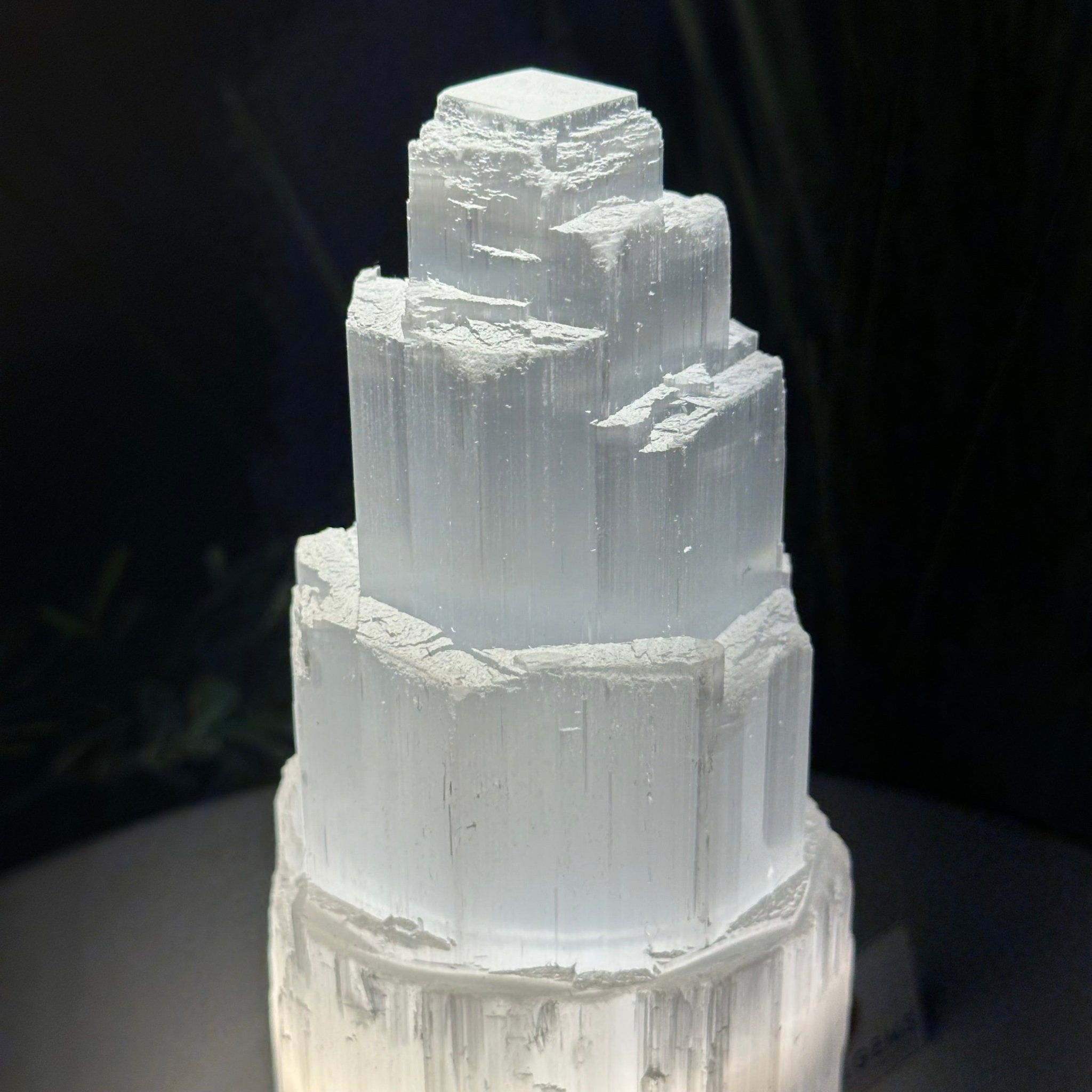 Selenite Tower Crystal Night Light, 2.8 lbs & 8" Tall 5802ST - 007 - Brazil GemsBrazil GemsSelenite Tower Crystal Night Light, 2.8 lbs & 8" Tall 5802ST - 007Night Lights5802ST - 007