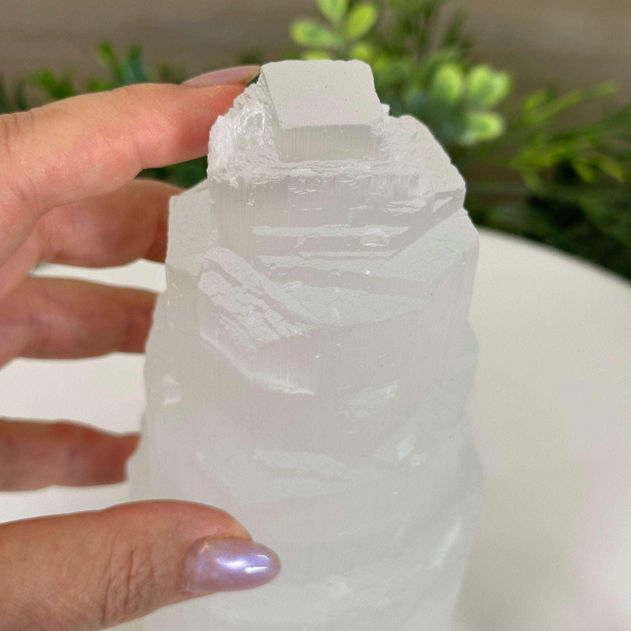 Selenite Tower Crystal Night Light, 3.1 lbs & 8" Tall 5802ST - 010 - Brazil GemsBrazil GemsSelenite Tower Crystal Night Light, 3.1 lbs & 8" Tall 5802ST - 010Night Lights5802ST - 010