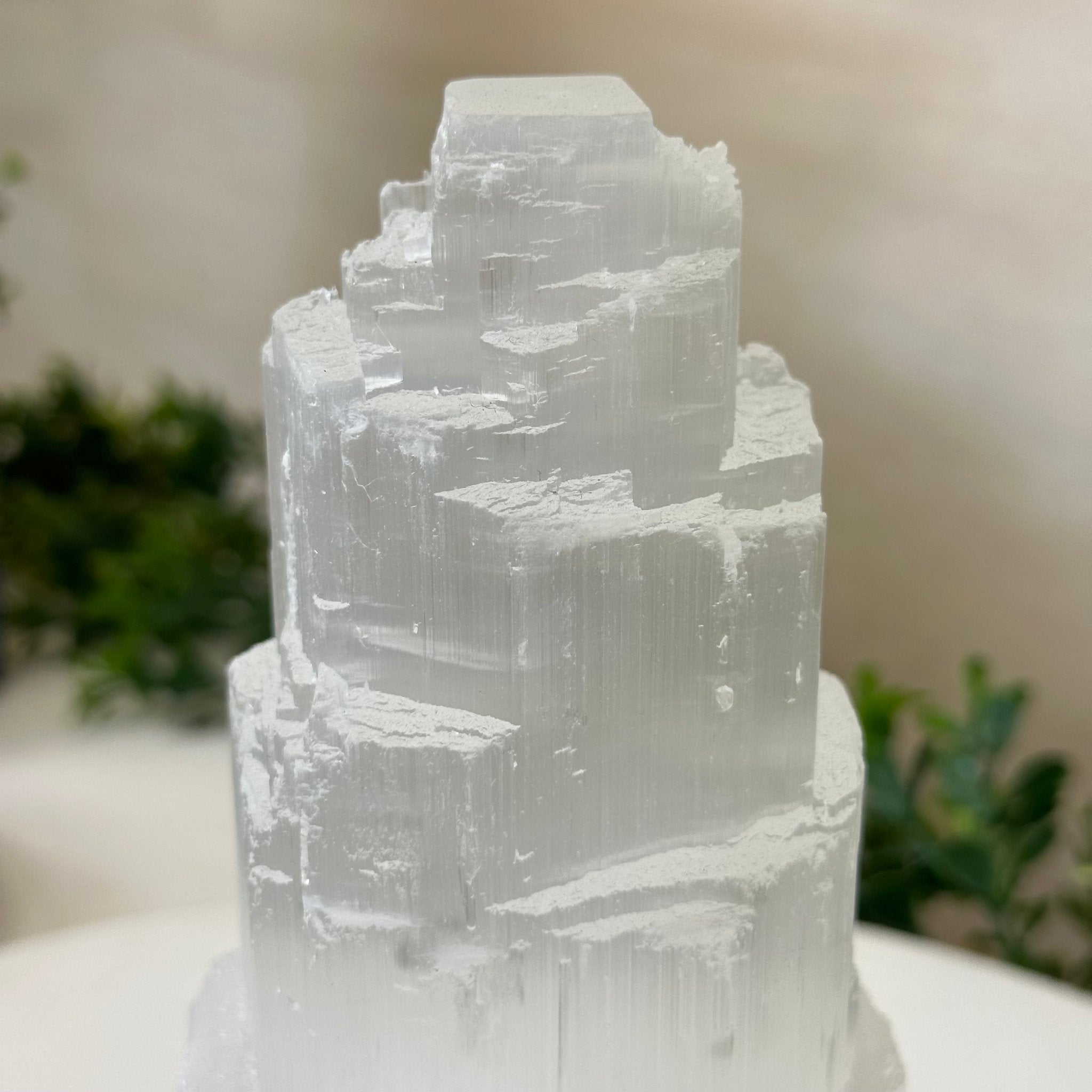 Selenite Tower Crystal Night Light, 3.1 lbs & 8" Tall 5802ST - 010 - Brazil GemsBrazil GemsSelenite Tower Crystal Night Light, 3.1 lbs & 8" Tall 5802ST - 010Night Lights5802ST - 010