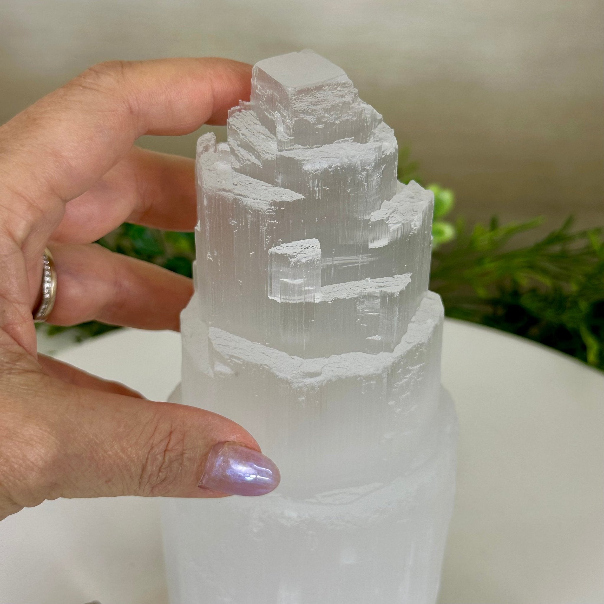 Selenite Tower Crystal Night Light, 3.2 lbs & 7.9" Tall 5802ST - 012 - Brazil GemsBrazil GemsSelenite Tower Crystal Night Light, 3.2 lbs & 7.9" Tall 5802ST - 012Night Lights5802ST - 012