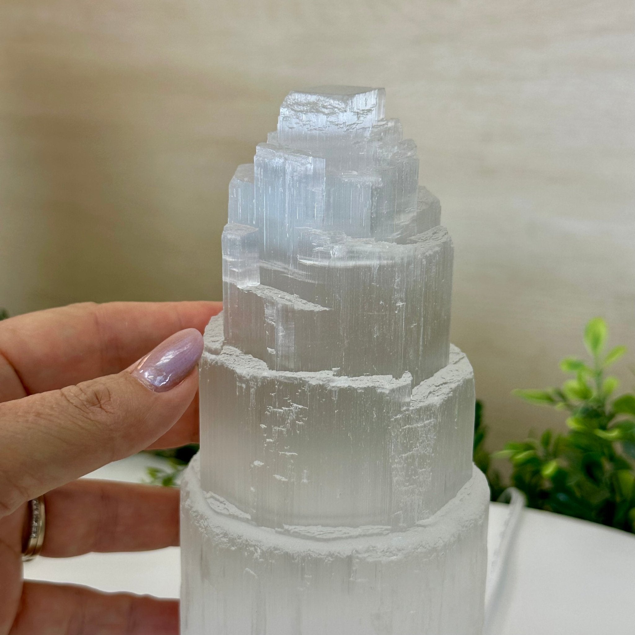 Selenite Tower Crystal Night Light, 3.2 lbs & 7.9" Tall 5802ST - 012 - Brazil GemsBrazil GemsSelenite Tower Crystal Night Light, 3.2 lbs & 7.9" Tall 5802ST - 012Night Lights5802ST - 012