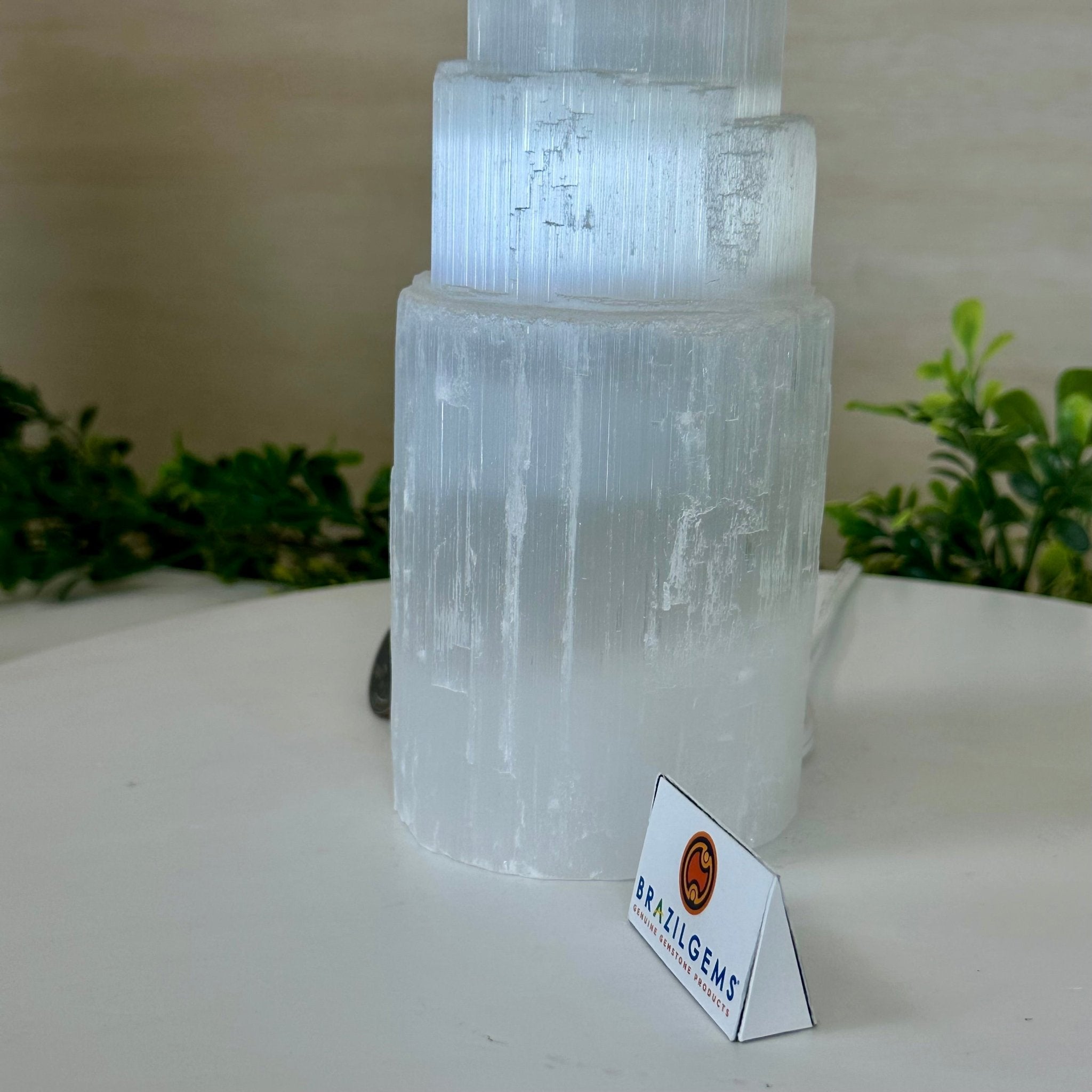 Selenite Tower Crystal Night Light, 3.2 lbs & 7.9" Tall 5802ST - 012 - Brazil GemsBrazil GemsSelenite Tower Crystal Night Light, 3.2 lbs & 7.9" Tall 5802ST - 012Night Lights5802ST - 012