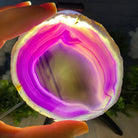 Set of 4 Agate Coasters in Natural, Pink, Green & Blue Dyed color mix, 3.5" to 4.5" each, 4 piece-set Model #5203PINK - Brazil GemsBrazil GemsSet of 4 Agate Coasters in Natural, Pink, Green & Blue Dyed color mix, 3.5" to 4.5" each, 4 piece-set Model #5203PINKCoaster Sets5203PINK