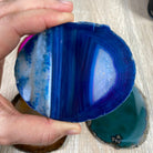 Set of 4 Agate Coasters in Natural, Pink, Green & Blue Dyed color mix, 3.5" to 4.5" each, 4 piece-set Model #5203PINK - Brazil GemsBrazil GemsSet of 4 Agate Coasters in Natural, Pink, Green & Blue Dyed color mix, 3.5" to 4.5" each, 4 piece-set Model #5203PINKCoaster Sets5203PINK