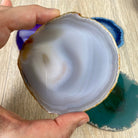 Set of 4 Agate Coasters in Natural, Pink, Green & Blue Dyed color mix, 3.5" to 4.5" each, 4 piece-set Model #5203PINK - Brazil GemsBrazil GemsSet of 4 Agate Coasters in Natural, Pink, Green & Blue Dyed color mix, 3.5" to 4.5" each, 4 piece-set Model #5203PINKCoaster Sets5203PINK