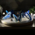 Small Blue Agate "Butterfly Wings", ~4" Length #5049BL - Brazil GemsBrazil GemsSmall Blue Agate "Butterfly Wings", ~4" Length #5049BLAgate Butterfly Wings5049BL-016