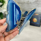 Small Blue Agate "Butterfly Wings", ~4" Length #5049BL - Brazil GemsBrazil GemsSmall Blue Agate "Butterfly Wings", ~4" Length #5049BLAgate Butterfly Wings5049BL-016