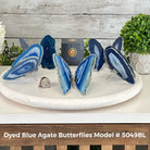 Small Blue Agate "Butterfly Wings", ~4" Length #5049BL - Brazil GemsBrazil GemsSmall Blue Agate "Butterfly Wings", ~4" Length #5049BLAgate Butterfly Wings5049BL-016