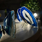 Small Blue Agate "Butterfly Wings", ~4" Length #5049BL - Brazil GemsBrazil GemsSmall Blue Agate "Butterfly Wings", ~4" Length #5049BLAgate Butterfly Wings5049BL-016