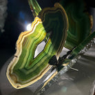 Small Green Agate "Butterfly Wings", ~ 4" Length #5049GR - Brazil GemsBrazil GemsSmall Green Agate "Butterfly Wings", ~ 4" Length #5049GRAgate Butterfly Wings5049GR-015