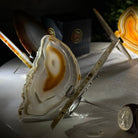 Small Natural Brazilian Agate "Butterfly Wings", ~4" Length #5049NA - Brazil GemsBrazil GemsSmall Natural Brazilian Agate "Butterfly Wings", ~4" Length #5049NAAgate Butterfly Wings5049NA-027