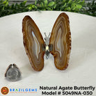 Small Natural Brazilian Agate "Butterfly Wings", ~4" Length #5049NA - Brazil GemsBrazil GemsSmall Natural Brazilian Agate "Butterfly Wings", ~4" Length #5049NAAgate Butterfly Wings5049NA-030