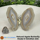 Small Natural Brazilian Agate "Butterfly Wings", ~4" Length #5049NA - Brazil GemsBrazil GemsSmall Natural Brazilian Agate "Butterfly Wings", ~4" Length #5049NAAgate Butterfly Wings5049NA-035