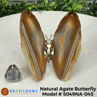 Small Natural Brazilian Agate "Butterfly Wings", ~4" Length #5049NA - Brazil GemsBrazil GemsSmall Natural Brazilian Agate "Butterfly Wings", ~4" Length #5049NAAgate Butterfly Wings5049NA-045