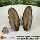 Small Natural Brazilian Agate "Butterfly Wings", ~4" Length #5049NA - Brazil GemsBrazil GemsSmall Natural Brazilian Agate "Butterfly Wings", ~4" Length #5049NAAgate Butterfly Wings5049NA-049