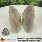Small Natural Brazilian Agate "Butterfly Wings", ~4" Length #5049NA - Brazil GemsBrazil GemsSmall Natural Brazilian Agate "Butterfly Wings", ~4" Length #5049NAAgate Butterfly Wings5049NA-050