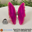 Small Pink Agate "Butterfly Wings", ~4" Length #5049PA - Brazil GemsBrazil GemsSmall Pink Agate "Butterfly Wings", ~4" Length #5049PAAgate Butterfly Wings5049PA - 026